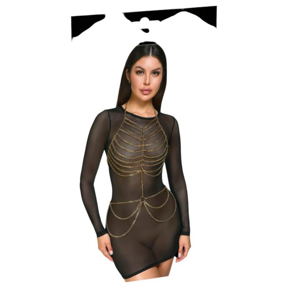 Cottelli - kroppsharness med kedjor - guld