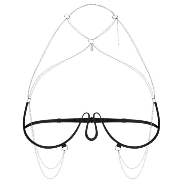 Obsessive - kedje-bh sele - svart (S-L)