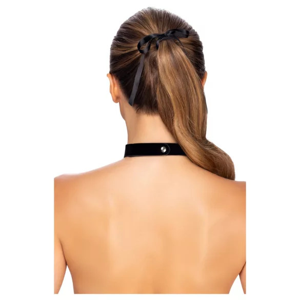 Cottelli - choker halsband hjärtformad - svart