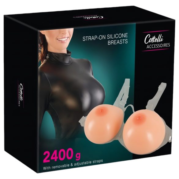 Cottelli - silikon push-up bröst, 2x1200g