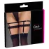 Cottelli - strumpeband med dekor - svart - L/XL
