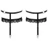 Cottelli - strumpeband med dekor - svart - L/XL