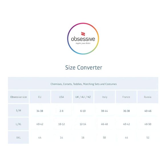 Obsessive - kattdräktsset - leopardmönstrad - svart
