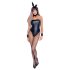 Cottelli Bunny - glänsande sexig kanindräkt, 5 delar - L