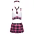 Cottelli - skoluniform set för kvinnor - rutigt - rosa - M