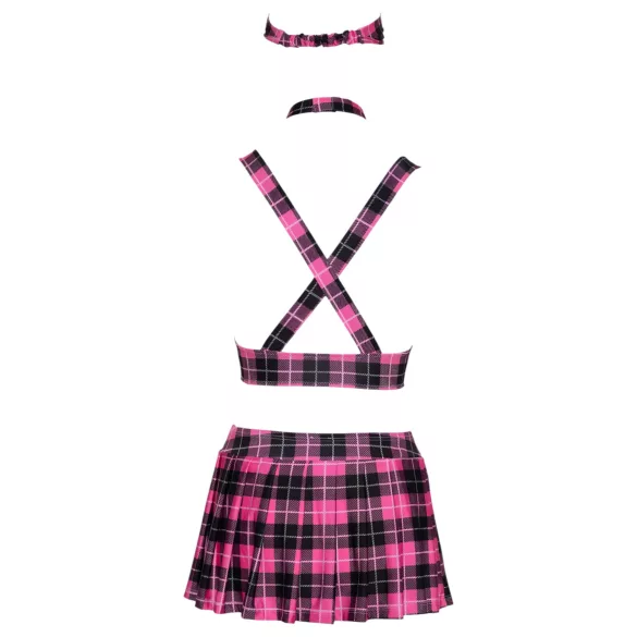 Cottelli - skoluniform set för kvinnor - rutigt - rosa - M