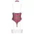 Cottelli - body set - rutigt mönster - röd - M