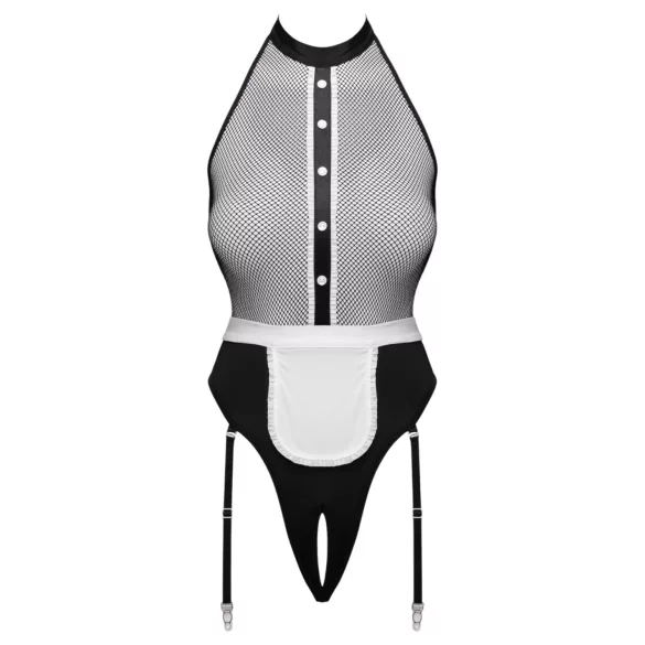 Cottelli - kammarjungfru‑body med förkläde (svart) - S