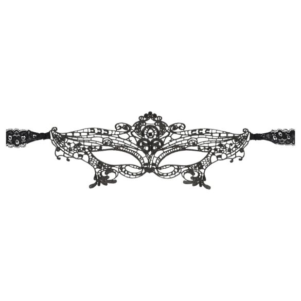 Cottelli - ögonmask med broderad spetslook - svart