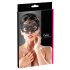 Cottelli - Broderad spetsmask (svart)