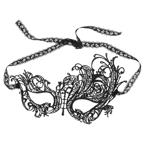 Cottelli - ansiktsmask - broderad, asymmetrisk - svart