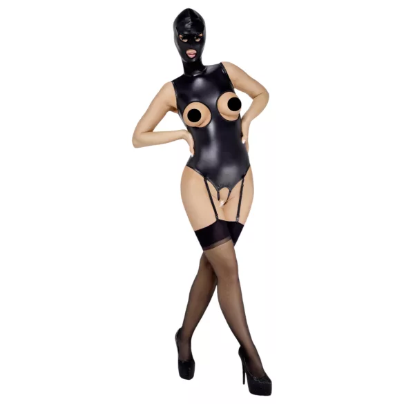 Bad Kitty - öppen body och sugmask - svart