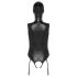 Bad Kitty - Öppen body & sugmask (svart) - XXL