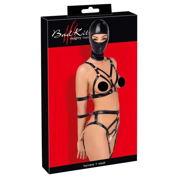 Bad Kitty - kroppsselar set och mask - svart