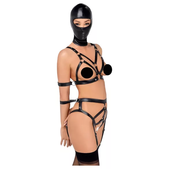 Bad Kitty - kroppsselar set och mask - svart - S