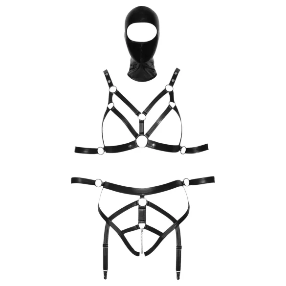 Bad Kitty - kroppsselar set och mask - svart - M