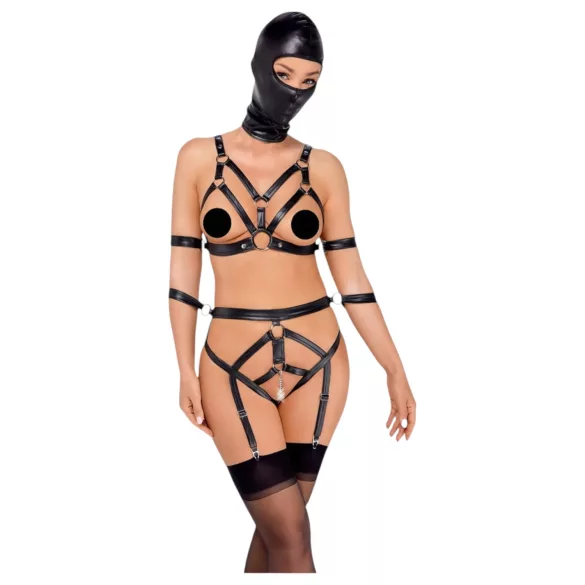 Bad Kitty - kroppsselar set och mask - svart - L