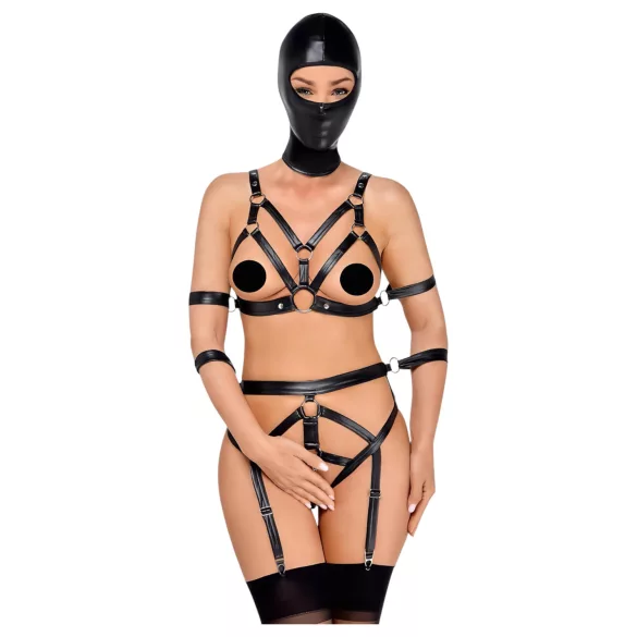 Bad Kitty - kroppsselar set och mask - svart - L