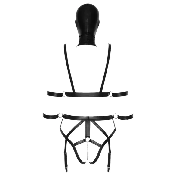 Bad Kitty - kroppsselar set och mask - svart - L