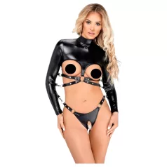 Bad Kitty - Öppen BH & bondage set (svart)