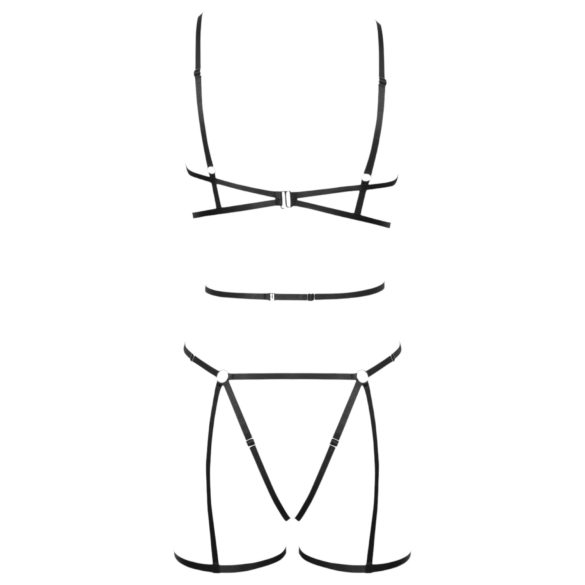 Cottelli - kroppsharness och stringtrosor - svart - S-L