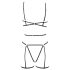 Cottelli - kroppsharness och stringtrosor - svart - S-L
