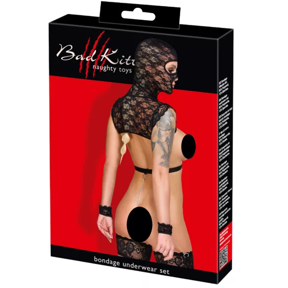 Bad Kitty - spets-BDSM-set (svart)