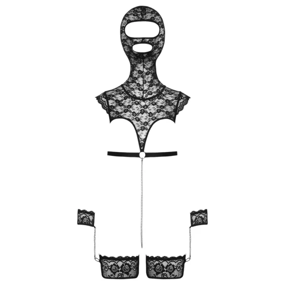 Bad Kitty - spets-BDSM-set (svart) - L