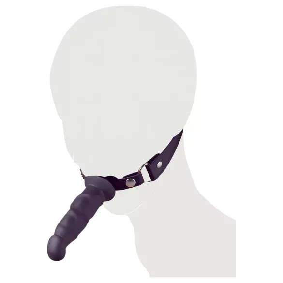Fetish - munpåle med dildo - svart