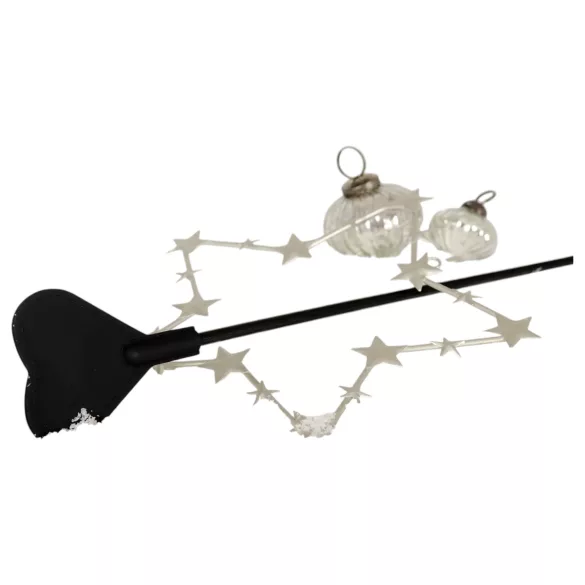 Hjärta - spön paddel - silikon - svart