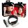 Bad Kitty - silicone halsband & koppel (svart)
