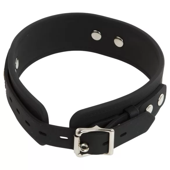 Bad Kitty - halsband och koppel - silikon - svart