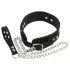 Bad Kitty - halsband och koppel - silikon - svart