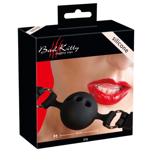 Bad Kitty - silikon bitgag medium - svart