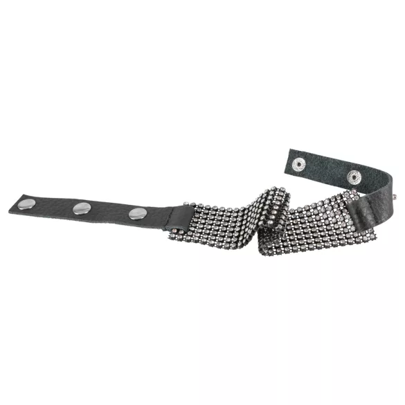 Bad Kitty - halsband med strass - svart
