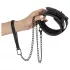Bad Kitty - halsband och koppel med strasstenar - svart