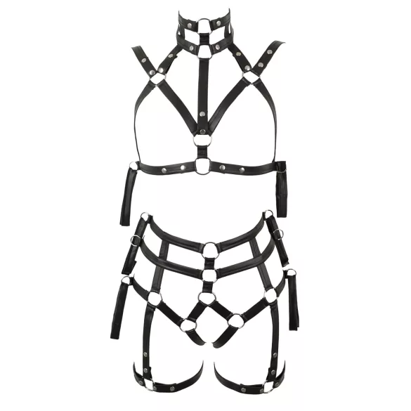 Bad Kitty - Bondageset bysthållare (svart) - L/XL
