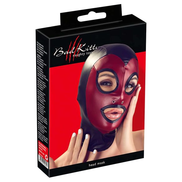 Bad Kitty - Glansig sugmask - Röd (S-L)