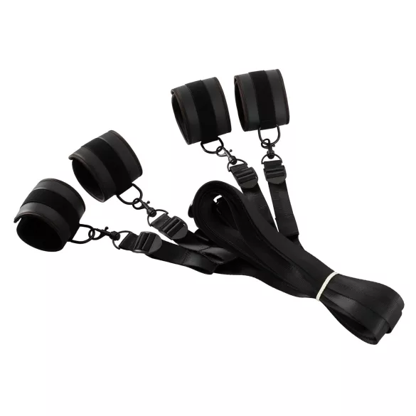 Vegan Fetish - sängfäste bondage set - svart