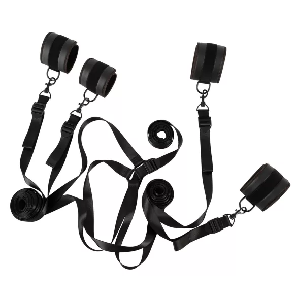Vegan Fetish - sängfäste bondage set - svart