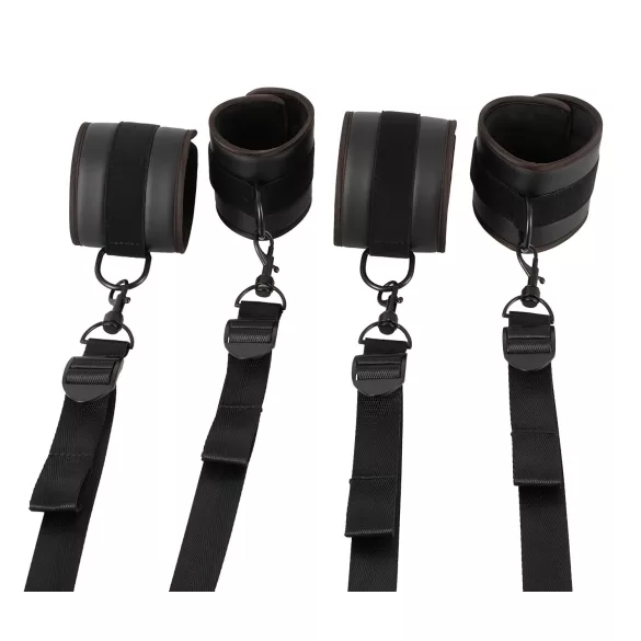 Vegan Fetish - sängfäste bondage set - svart