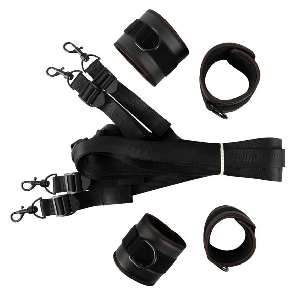 Vegan Fetish - sängfäste bondage set - svart