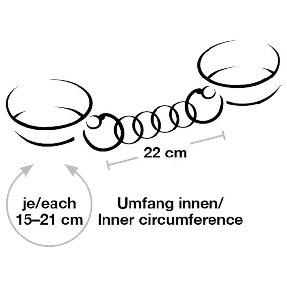 Bad Kitty - handbojor med kedja - svart/roséguld