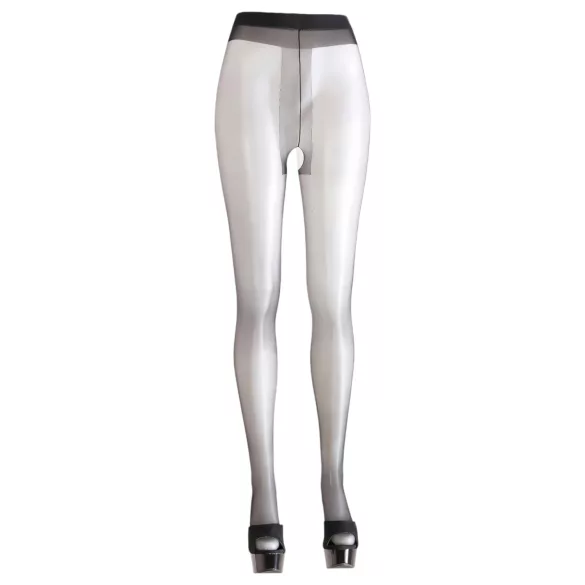 Cottelli - stay ups strumpeband - satinlook - svart - M
