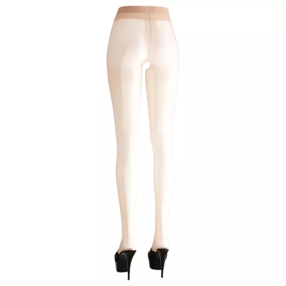 Cottelli - sexiga nylonstrumpbyxor med sidenlyster (natur) - XL