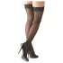 Cottelli - Stay-ups strumpor - svart med rand - 5/XL