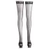 Cottelli - Stay-ups strumpor - svart med rand - 5/XL