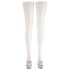 Cottelli - Satinstrumpor (vit) - 2/M