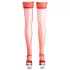 Cottelli - Stay-ups - Satinlook - Röd - 2/M