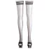 Cottelli - stay-ups strumpor - svarta med randig kant - 3/M-L